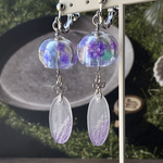 紫陽花の風鈴ピアス／イヤリング