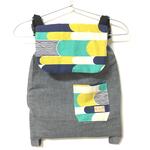  [mamataku様オーダー商品] 手ぶら de リュック ♩《デニム風生地&おしゃれ柄》エルゴ・アップリカ腰ベルト抱っこ紐用