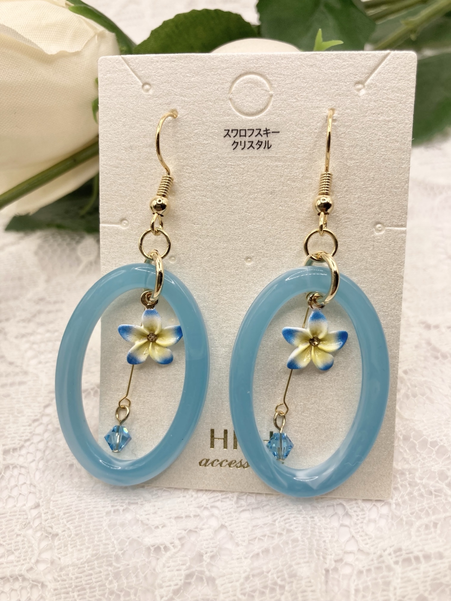 NO 515レジン ヘアゴム ブローチ ハンドメイド とり レジン