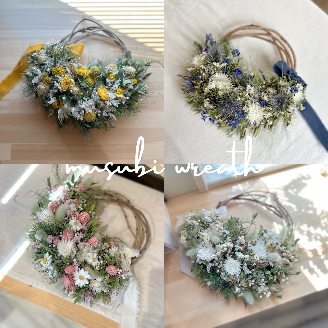 お花ウェルカムリース☆ワイヤーアート ワイヤークラフト 春