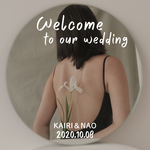 ウェルカムミラー/アクリル ステッカー オーダーメイド 結婚式