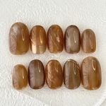 【𝓷𝓮𝔀】no.54 melty honey brown nuance 🍯🧸ブラウンネイル うるうるネイル 夏ネイル ニュアンスネイル