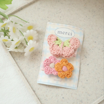 【Mさま専用】ちょうちょ　お花　モチーフ　ベビークリップ　ヘアクリップ　ヘアアクセサリー　ヘアアレンジ　お揃い　ベビー　キッズ　ママ　犬　猫　ぬいぐるみ　ドール　ペット　アクセサリー　プレゼント