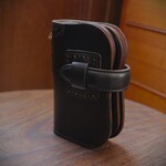 レザークラフト　財布　ミドルサイズ　馬革　茶芯
