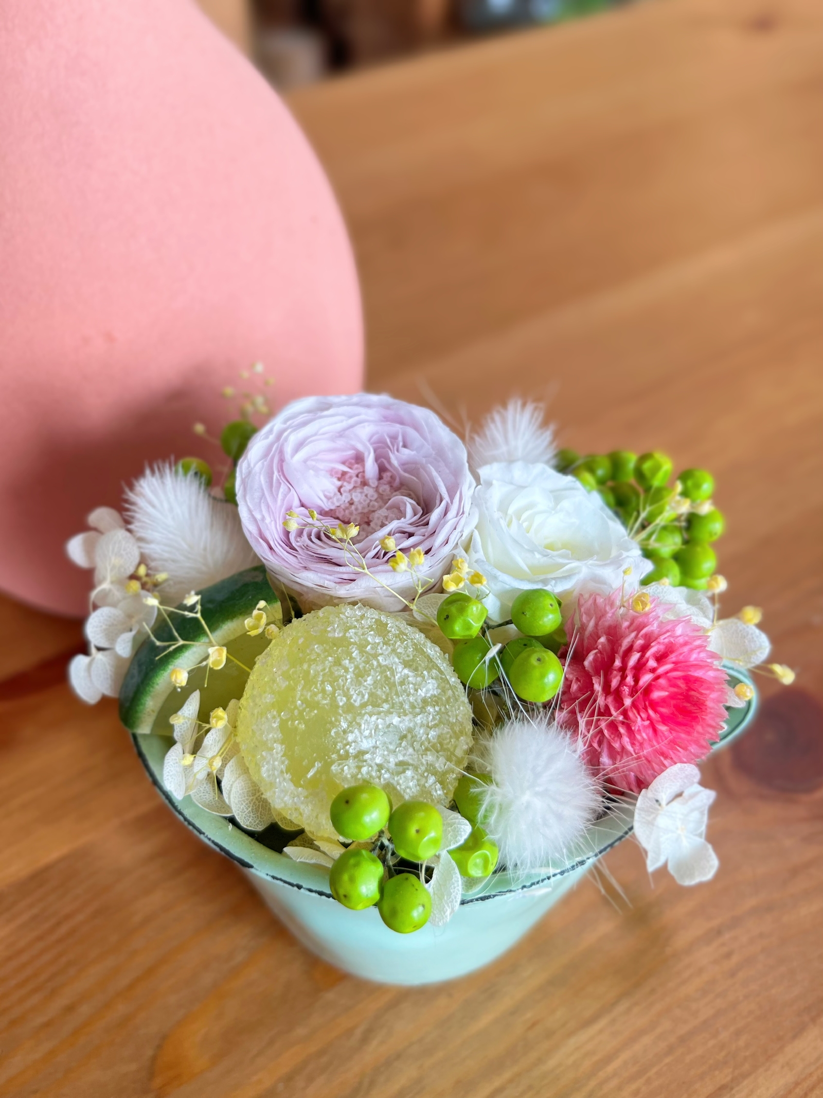 花柄花瓶 淡いブルー - AND.FLOWER | minne byGMOペパボ 国内最大級の
