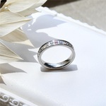 ☆ハーフエタニティ誕生石リング☆ 刻印無料 金属アレルギーの方に安心安全のサージカルステンレス 結婚指輪