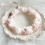 【送料無料】ベビー　キッズ　花冠　sakurapink 花かんむり　結婚式　子供用　誕生日　リングガール　子供用　