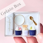 【New】3種のジェラートBox ミニチュア　ミニチュアスイーツ　フェイクフード　フェイクスイーツ　ジェラート　アイス