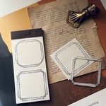 ★7月新入荷★[樂意Loidesign] [LY-218] 復古框-黑色循環(Vintage Frame-Black Cycle) コラージュ ラベルブック(2種類各50枚)