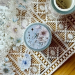 ★7月新入荷★[樂意Loidesign x SOMe Market] [LY-231]在晨光的玫瑰(Rose in the Morning Light)箔押しダイカットクリアPETテープ(剥離紙付き)