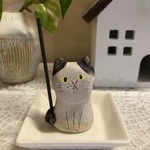 【受注制作】ハチワレ猫のお香立て❷♡
