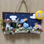 ハシビロコウさんのお月見