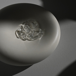 ［distortion］clear glass ring