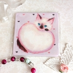和紙スクエアメモ｜Lovely♡kitty (Colorpoint)｜24枚入り