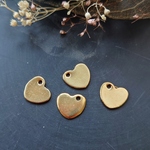 【214】New❣ステンレス★ハート　チャーム★ゴールド★4個