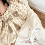 retro baby hakama waist flower 《retro flower×natural white》
