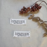 布タグ　英字　黒　1枚