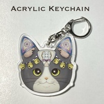 チャグニャン　ハチワレ　アクリルキーホルダー