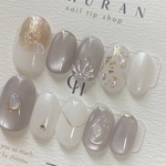 【No33】mermaid nuance  オリジナルデザイン　ネイルチップ　成人式　マーメイド　お呼ばれ　うるうるネイル　ぷっくりネイル　オーロラネイル　氷ネイル　ブルーネイル　金魚ネイル