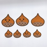 【訳あり商品】くりワッペン　7枚セット☆ きらりぼん
