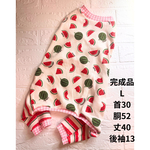 完成品【L】スイカ柄のロンパース　夏　ロンパース　
