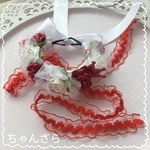 new🕺ふわふわ花冠💐🌸🌷プリンセス(レッド)