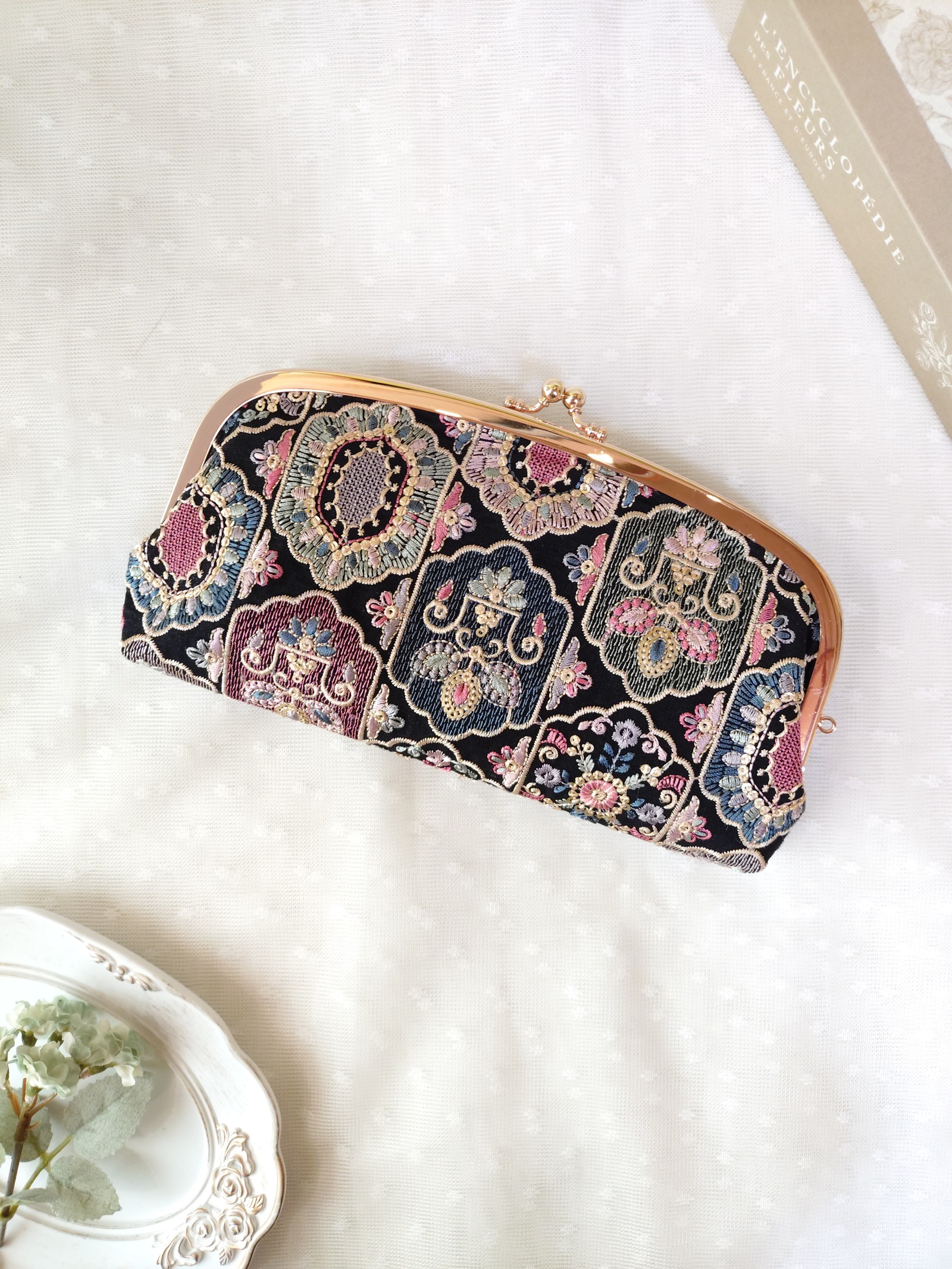 ☆ゆうか☆　長財布、ミニ財布2点　インド刺繍ピンク系　ハンドメイド ☆ゆうか☆様専用 長財布、ミニ財布2点 インド刺繍ピンク系 ハンドメイド