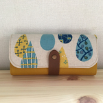 【受注製作】長財布＊黄色×茶＊