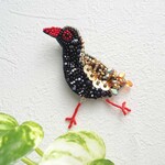 ヤンバルクイナのブローチ（やんばる/ヤンバルクイナ/沖縄/夏/鳥/ビーズ刺繍）