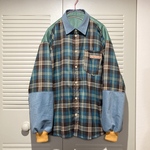 AOBA SESERI CHECK SHIRTS ▶︎シャツ・チェック・緑・青・制服・ファンシー