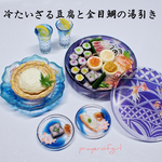冷たいざる豆腐と金目鯛湯引き刺し