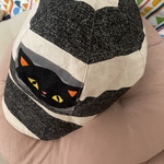 かんたんキャスケット#アレキサンダーヘンリー＊パッチワーク風猫ちゃん#