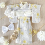 ブライスアウトフィット◇兵児帯風浴衣と小物の4点セット ◾︎イエロー