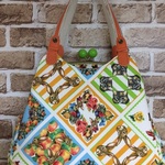 ネコとウサギのがま口バッグ（L）Joli Pomme