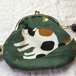 にゃんこ柄がま口財布