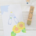 夏のスタンプ ラムネスタンプ カラフルビー玉のスタンプ