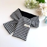 サラリの着け心地*ガーゼマフラーフェイスタオル*モノトーンチェック*大人の上品カラー*日よけ*手拭い*汗拭き