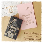 消しゴムはんこ  flower＊thank you
