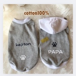 【グレー犬服】cotton100%  名入れ無料