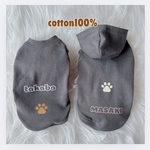 【チャコールグレー犬服】cotton100% 名入れ無料