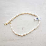 日本製 ヴィンテージ アクリルバロックパール 17cm/7x4mm (2本)