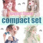 【新作】cotton melody / elegant flower /  compact set / 20種類各3枚 / 人物ステッカー オリジナルステッカー 【少数セット】
