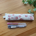 【現品限り】【北欧風】ペンケース　ラミネート　ラミネートポーチ　歯ブラシケース　スリムペンケース　アイボリー