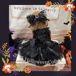 🎃HALLOWEEN COLLECTION 2025姉妹コーデやリンクコーデに！3色展開　キラキラブラックレースワンピース〜ブラック〜