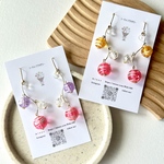 【🏝️SALE】🧡🩷(❤️)ペアカラーヨーヨーピアス✨