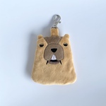 いたってマジメなマーモットのナスカン付きふわミニポーチ