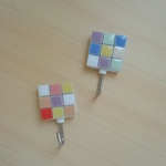 《再販》カラフルタイルのマグネットフック