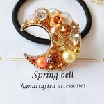 ORANGE romantic moon・・・ヘアゴム　レジン　