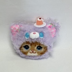 頭にゼリーを乗せた猫耳さんストラップ(茶トラ)