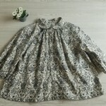 YUWA綿麻ボタニカル★ギャザーブラウス